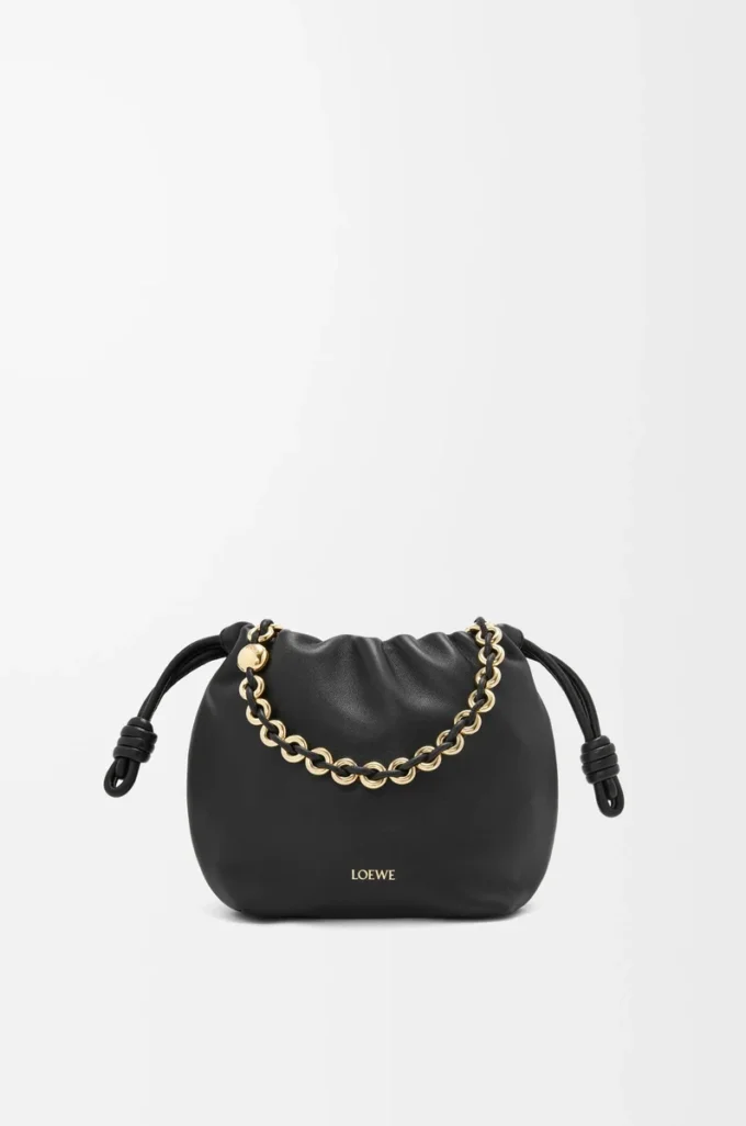 Mini bolso Flamenco en suave piel de cordero napa Negro Mini bolso Flamenco en suave piel de cordero napa Negro