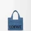 Mini bolso tote LOEWE Font en rafia azul claro Mini bolso tote LOEWE Font en rafia azul claro