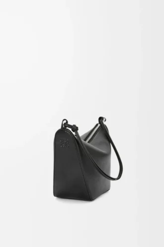 Mini Hammock hobo en piel de becerro clásica Black
