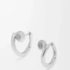 Mini pendientes de aro Anagram Pebble en plata de ley Plata Mini pendientes de aro Anagram Pebble en plata de ley Plata