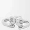 Mini pendientes de aro Anagram Pebble en plata de ley Plata Mini pendientes de aro Anagram Pebble en plata de ley Plata