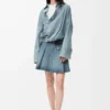 Minifalda de denim Denim lavado Minifalda de denim Denim lavado