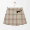 Minifalda de mezcla de lana y cachemira Beige Minifalda de mezcla de lana y cachemira Beige