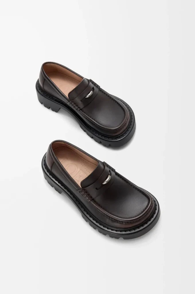Mocasines Sierra en piel de becerro cepillada marrón oscuro Mocasines Sierra en piel de becerro cepillada marrón oscuro