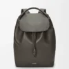 Mochila Flamenco en piel de becerro flexible y brillante Gris oscuro Mochila Flamenco en piel de becerro flexible y brillante Gris oscuro
