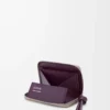 Monedero con cremallera en piel de becerro napa brillante Clay/Plum Monedero con cremallera en piel de becerro napa brillante Clay/Plum