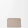 Monedero con cremallera en piel de becerro napa brillante Clay/Plum Monedero con cremallera en piel de becerro napa brillante Clay/Plum