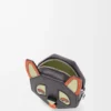 Monedero Futurist Cat en piel de becerro clásica color carbón Monedero Futurist Cat en piel de becerro clásica color carbón