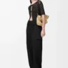 Pantalones cargo de algodón y seda Negro Pantalones cargo de algodón y seda Negro
