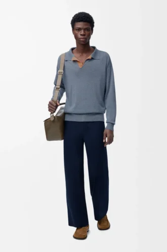 Pantalones carpintero de algodón azul marino