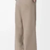 Pantalones con cordón ajustable de lana y cachemira Beige Melange Pantalones con cordón ajustable de lana y cachemira Beige Melange