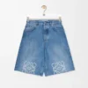 Pantalones cortos Anagram en denim Denim lavado Pantalones cortos Anagram en denim Denim lavado