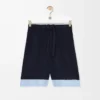 Pantalones cortos de algodón azul marino oscuro/azul claro Pantalones cortos de algodón azul marino oscuro/azul claro