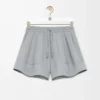 Pantalones cortos de algodón gris claro Pantalones cortos de algodón gris claro