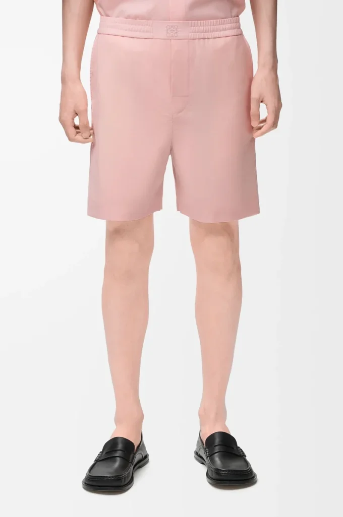 Pantalones cortos de lana color coral Pantalones cortos de lana color coral