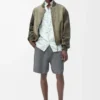 Pantalones cortos de mezcla de lana Gris jaspeado/Blanco Pantalones cortos de mezcla de lana Gris jaspeado/Blanco