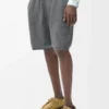 Pantalones cortos de mezcla de lana Gris jaspeado/Blanco Pantalones cortos de mezcla de lana Gris jaspeado/Blanco