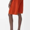 Pantalones cortos de mezcla de lana Naranja/Blanco Pantalones cortos de mezcla de lana Naranja/Blanco