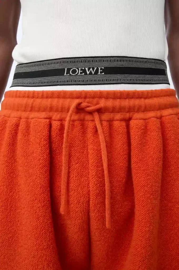 Pantalones cortos de mezcla de lana Naranja/Blanco Pantalones cortos de mezcla de lana Naranja/Blanco