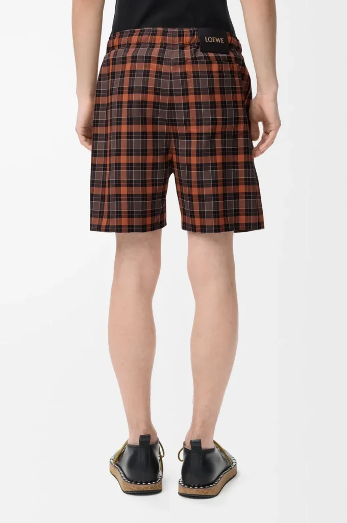 Pantalones cortos de mezcla de lana naranja/negro Pantalones cortos de mezcla de lana naranja/negro