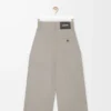 Pantalones cropped cruzados de lana en color beige claro jaspeado Pantalones cropped cruzados de lana en color beige claro jaspeado