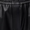 Pantalones cropped de piel de cordero napa. Negro Pantalones cropped de piel de cordero napa. Negro