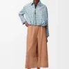 Pantalones cropped de piel de cordero napa y piel de cabra ante Toffee Pantalones cropped de piel de cordero napa y piel de cabra ante Toffee