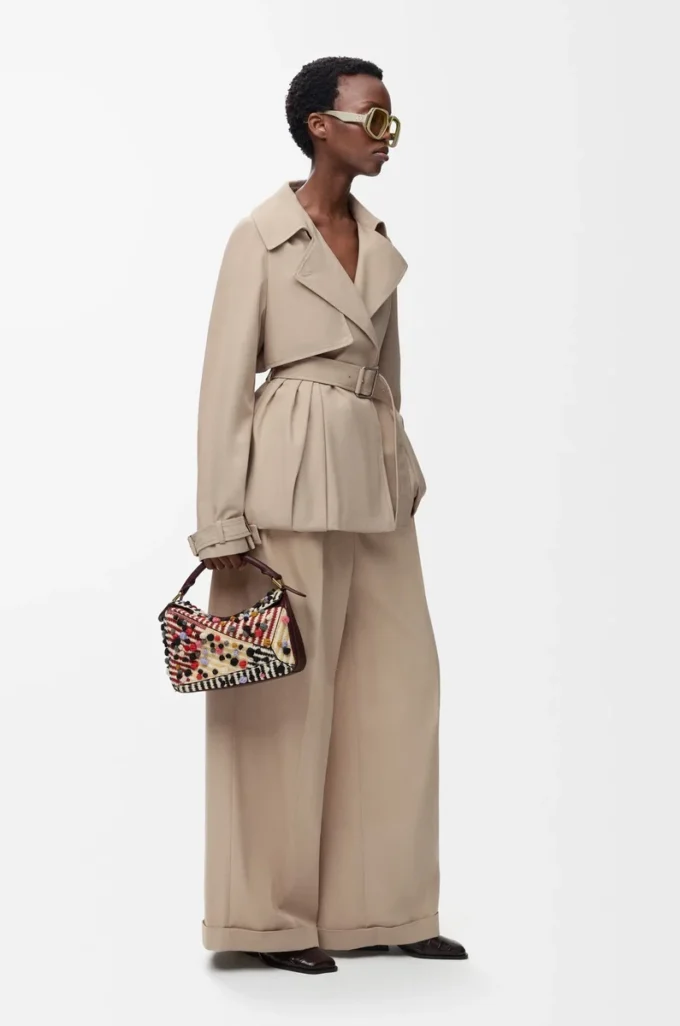 Pantalones de algodón Beige Pantalones de algodón Beige