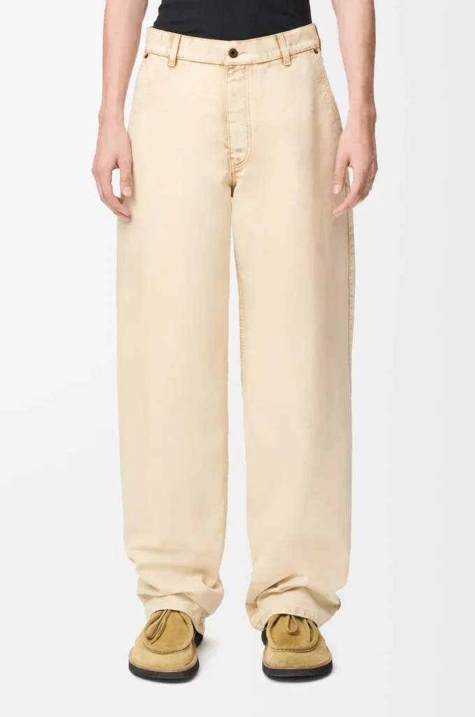 Pantalones de algodón Beige Pantalones de algodón Beige