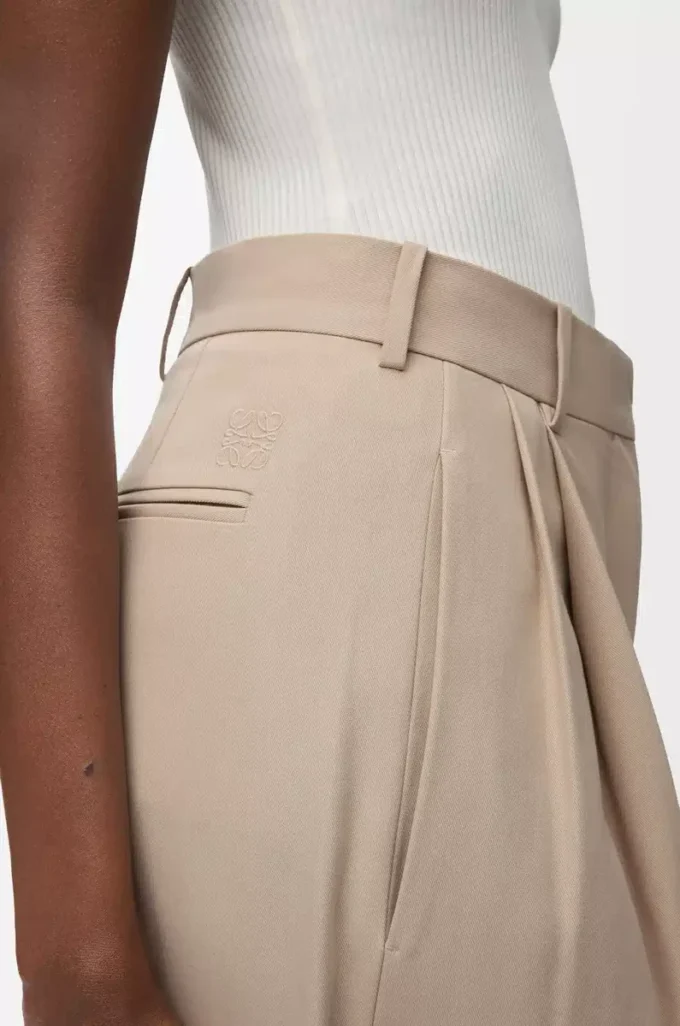 Pantalones de algodón Beige Pantalones de algodón Beige