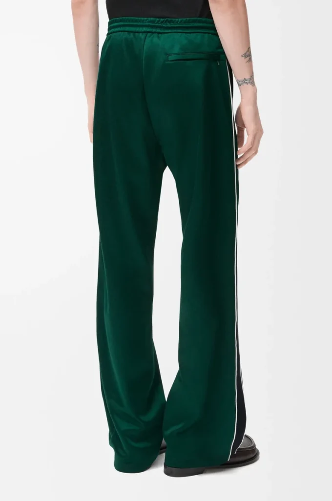 Pantalones de chándal de jersey técnico verde oscuro Pantalones de chándal de jersey técnico verde oscuro