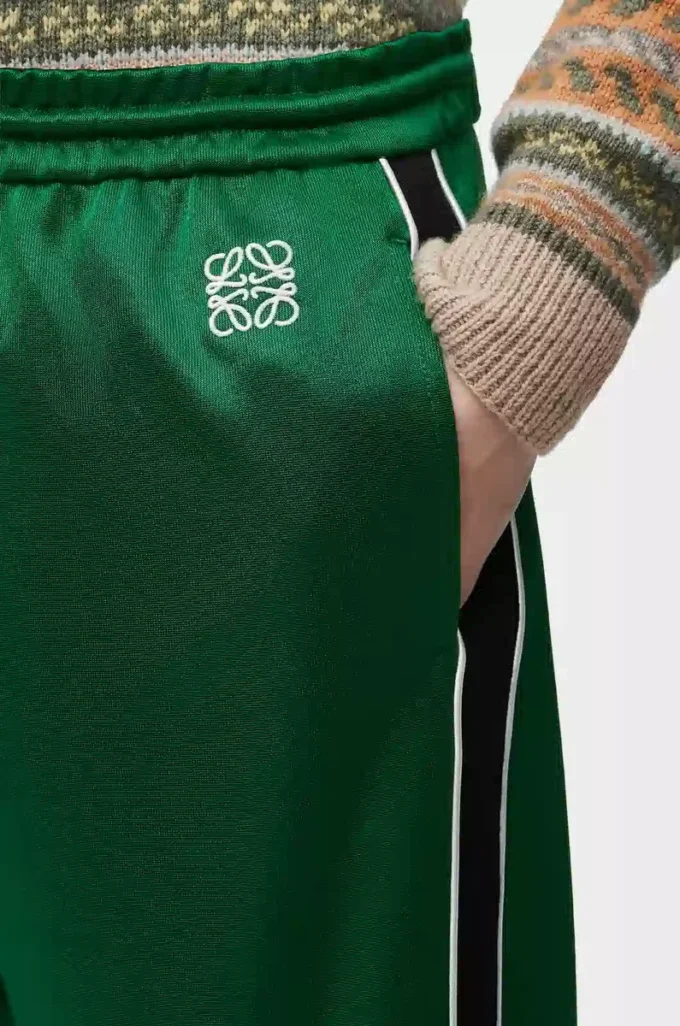 Pantalones de chándal de jersey técnico verde pop Pantalones de chándal de jersey técnico verde pop