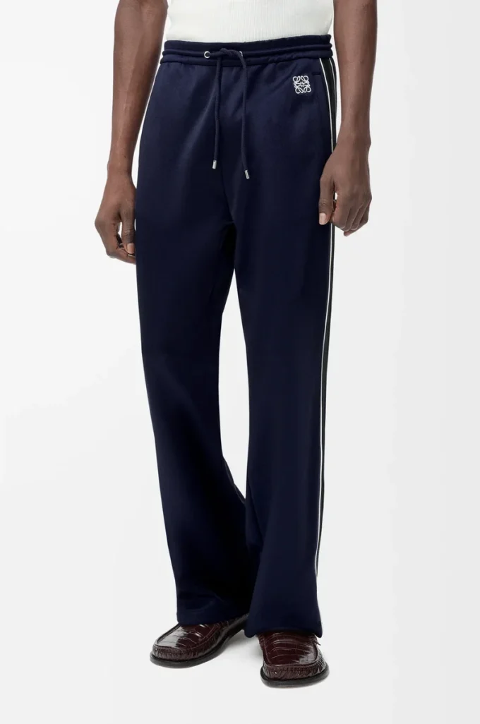 Pantalones de chándal en jersey técnico azul marino oscuro Pantalones de chándal en jersey técnico azul marino oscuro