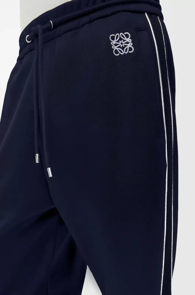 Pantalones de chándal en jersey técnico azul marino oscuro Pantalones de chándal en jersey técnico azul marino oscuro