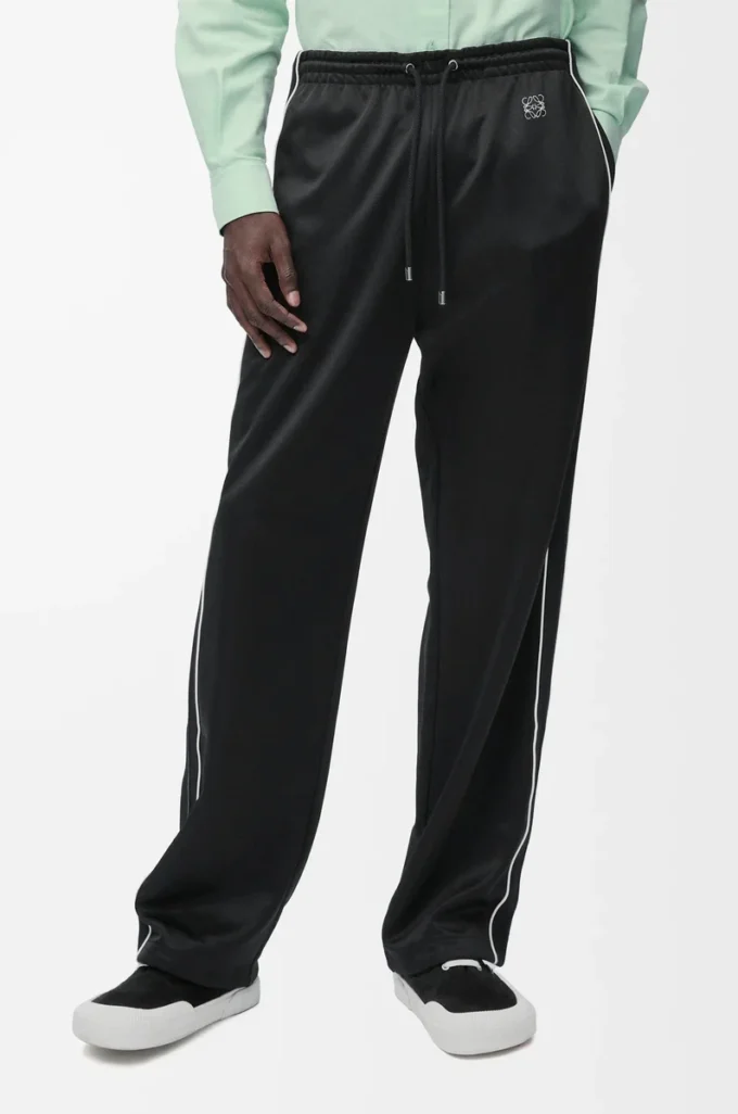 Pantalones de chándal en jersey técnico negro Pantalones de chándal en jersey técnico negro
