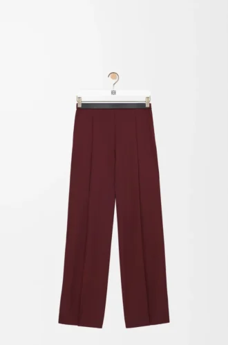Pantalones de lana burdeos