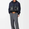 Pantalones de lana gris jaspeado