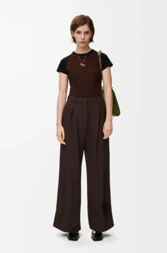 Pantalones de lana Marrón