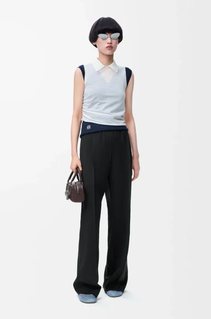 Pantalones de lana Negro Pantalones de lana Negro