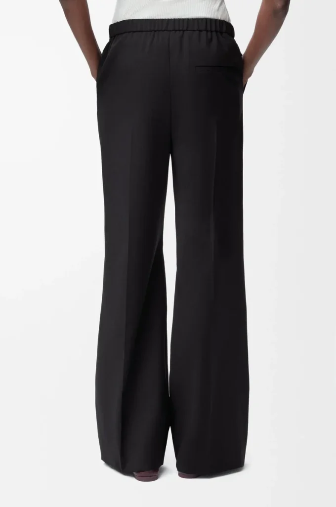 Pantalones de lana Negro Pantalones de lana Negro
