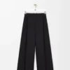Pantalones de lana y seda Negro Pantalones de lana y seda Negro