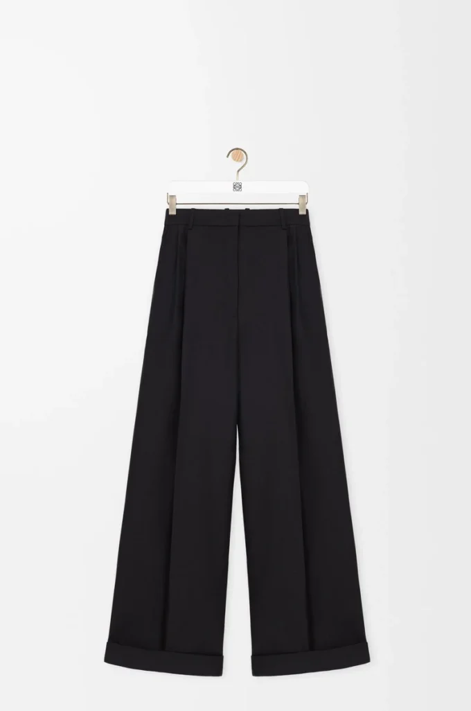 Pantalones de lana y seda Negro Pantalones de lana y seda Negro