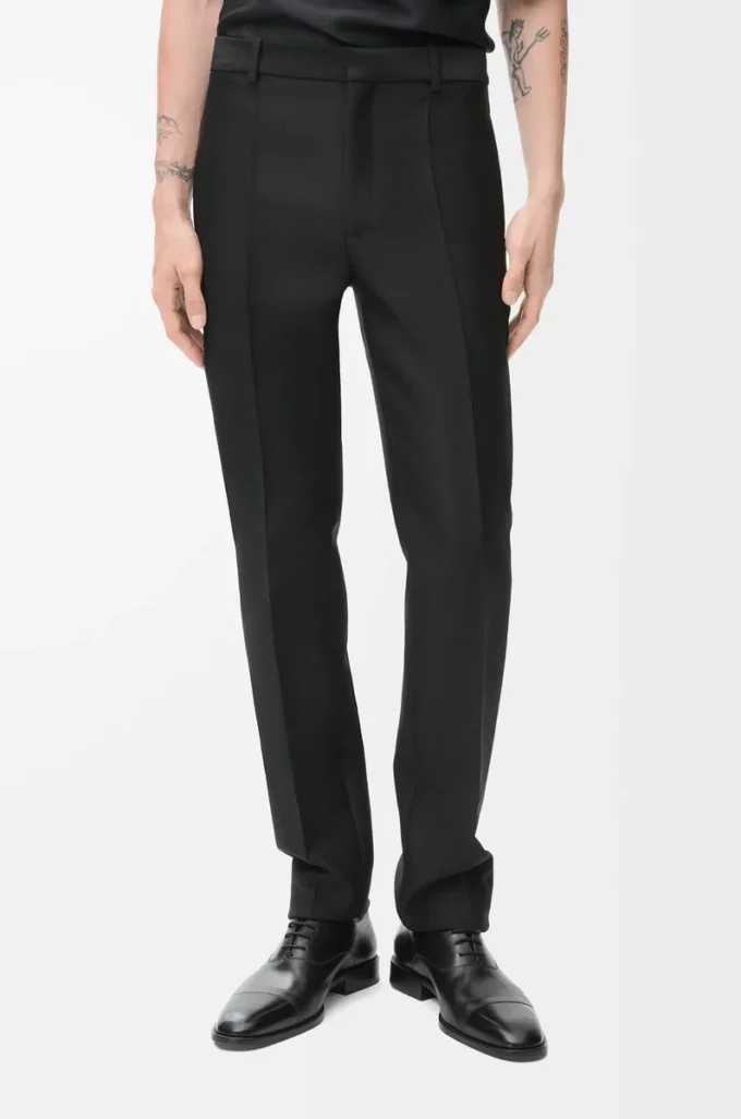 Pantalones de lana y seda Negro Pantalones de lana y seda Negro