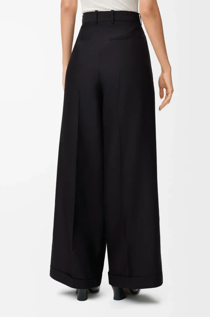 Pantalones de lana y seda Negro Pantalones de lana y seda Negro