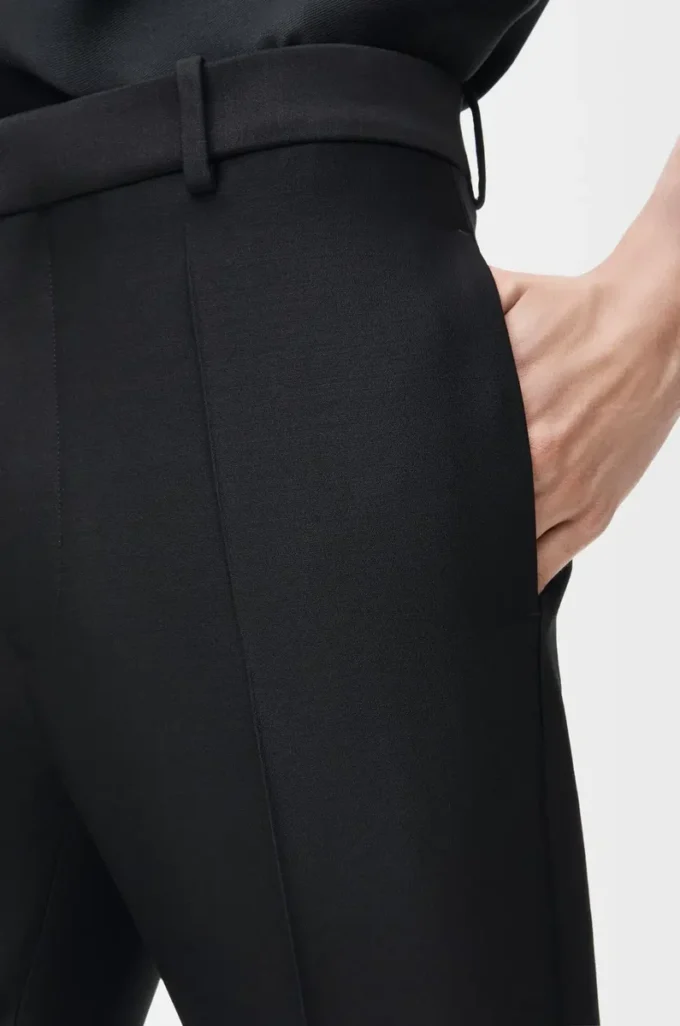 Pantalones de lana y seda Negro Pantalones de lana y seda Negro