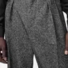 Pantalones de mezcla de lana gris jaspeado Pantalones de mezcla de lana gris jaspeado