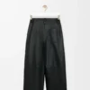Pantalones de piel de cordero napa negra Pantalones de piel de cordero napa negra