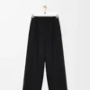 Pantalones de pierna ancha de lana Negro Pantalones de pierna ancha de lana Negro