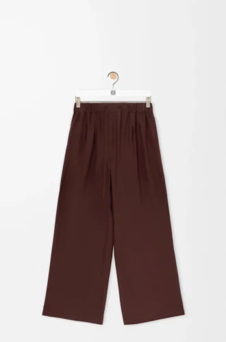 Pantalones de pijama de seda Burdeos
