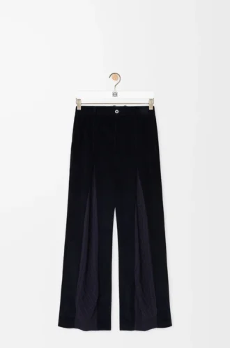 Pantalones híbridos de algodón y lana Azul marino oscuro/Marino